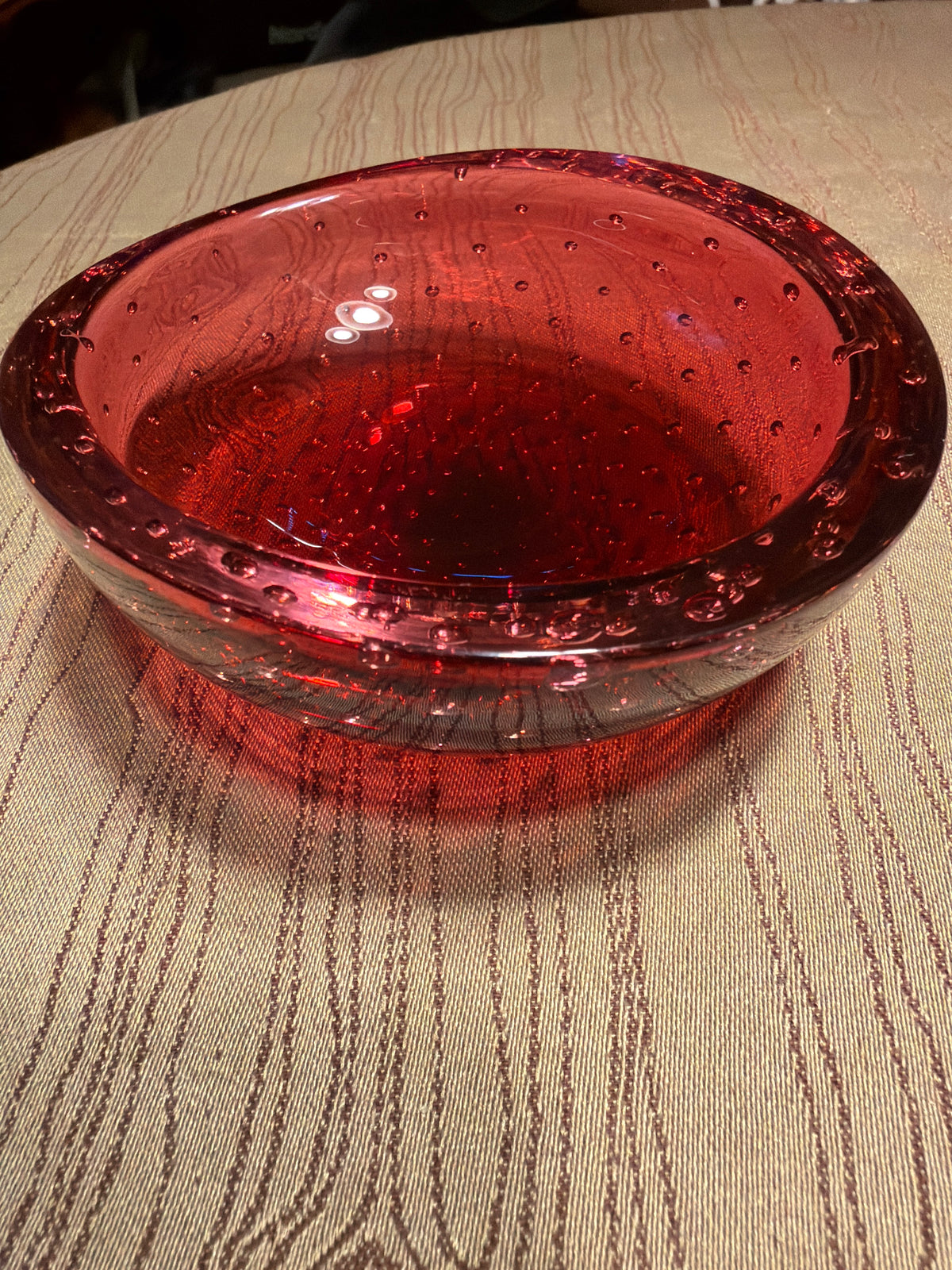 Whitefriars Ruby Bubble Bowl