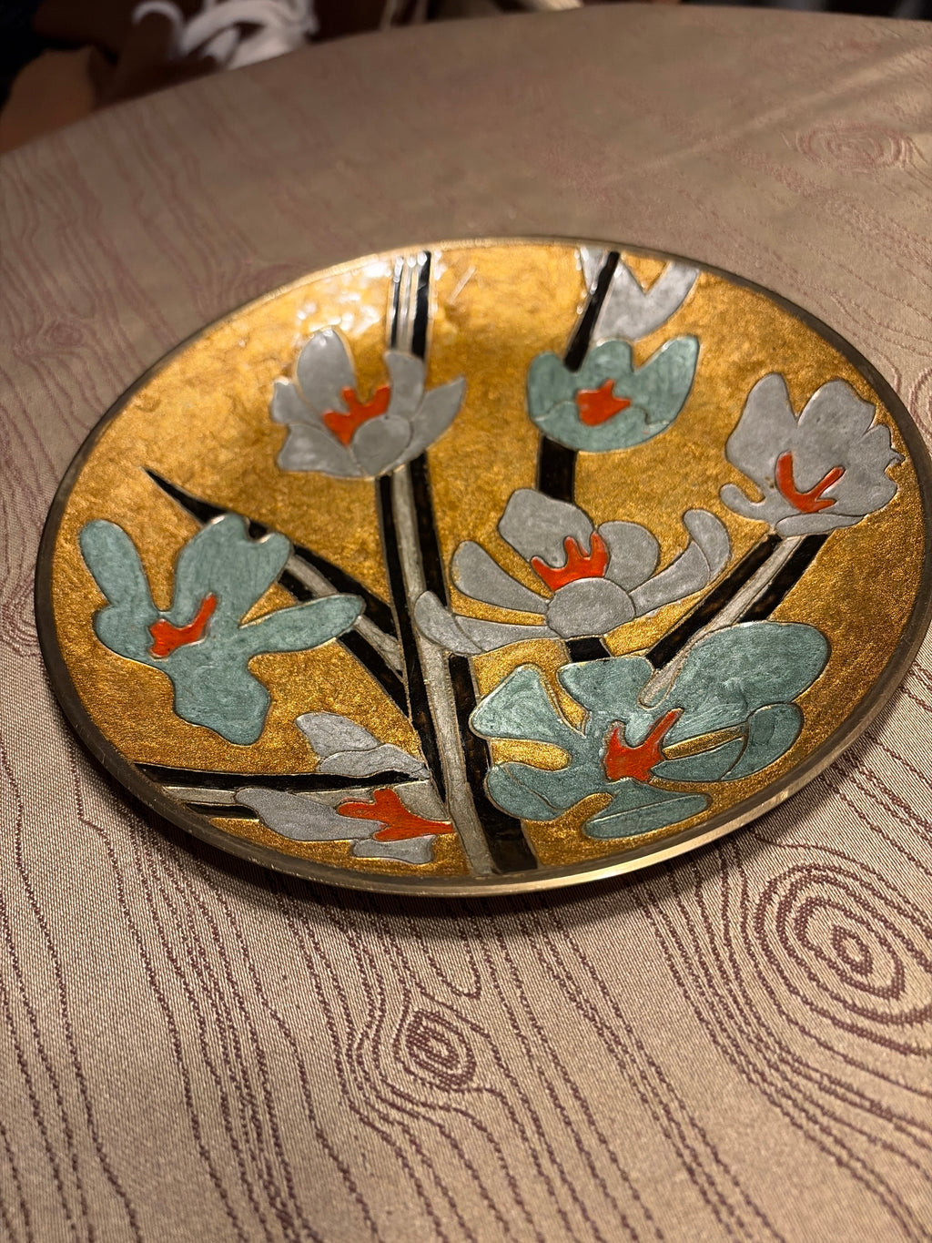 Enameled Brass Plate
