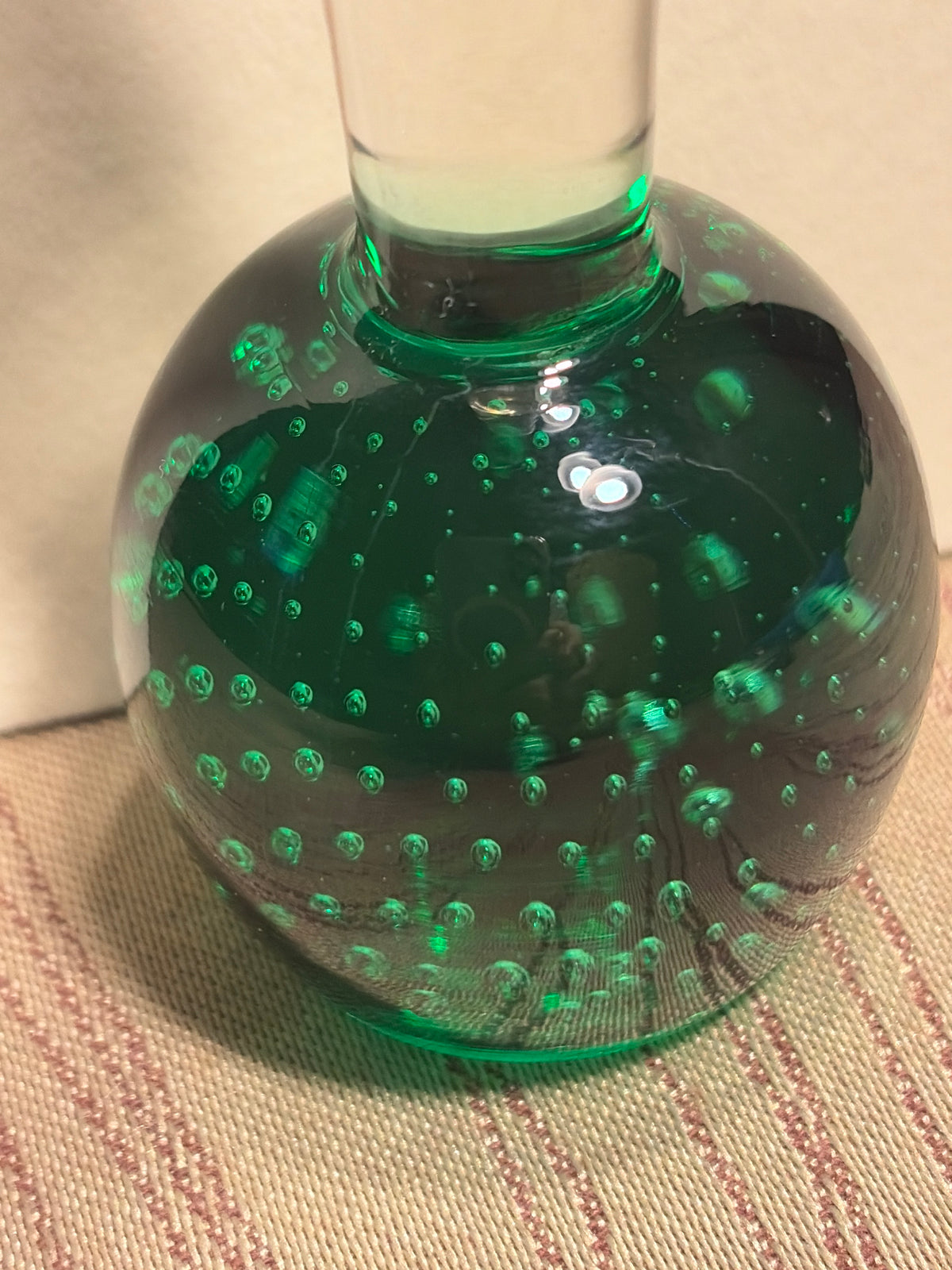 Murano Bubble Bud Vase - Green